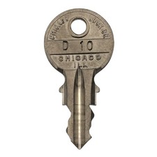 CHICAGO LOCK CO. D10 Gumball Arcade Slot Machine Key 1⅝" Vintage Key - ref.k904
