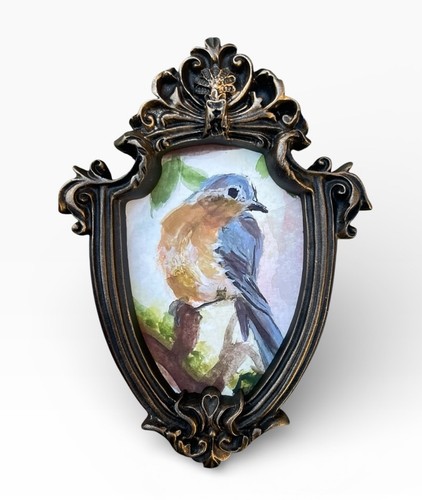 Bluebird mini watercolor bird