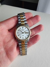 Seiko 6923 8080 Two Tone Men's Quartz Watch Japan Stainless Steel