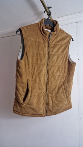 Zara men brown suede gilet - zara, men's