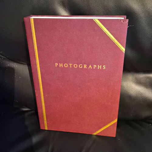 Burgundy slip photo album - burgundy, slip-in