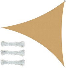 Sun Shade Sail Garden Patio Awning  Canopy 3x 3x 3m-SAND