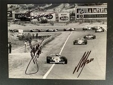 Snowdon 6x8 phot Spanish GP Jarama 1981 signed Alan Jones Marc Surer Rene Arnoux