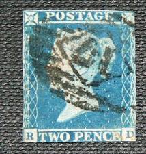 GB QV 1841 2d 2 penny blue