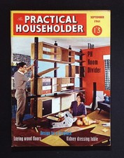 The Practical Householder September 1961 PH Room Divider Wood Floors Fireplace