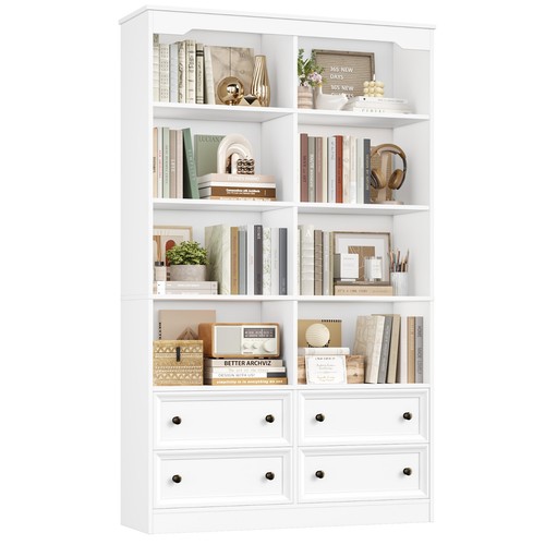 Tall bookcase with drawers - bookcase,