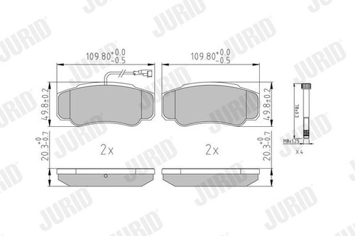 Brake pad set disc - brake,