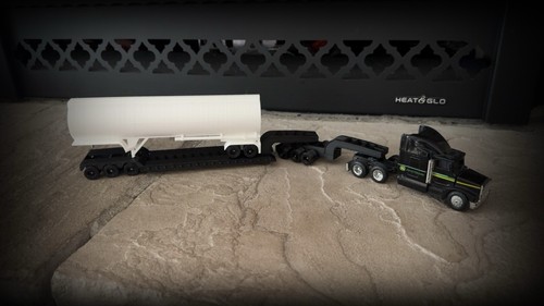 Semi trailer set black - semi,