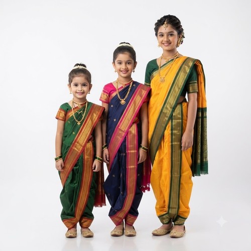 Kids nauvari saree - kids,