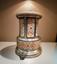 Reuge Music box carousel lipstick Swiss movement 50s/60s, Not Working & No Music