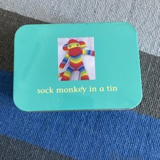 Sock monkey tin new - ,