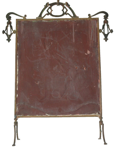 Vintage brass frame fire - brass,