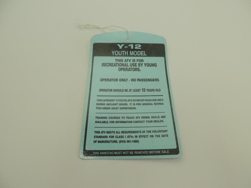Nos 1980 youth hang tag - youth,