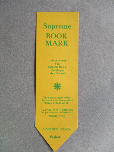 Vintage bookmark supreme magic - vintage,