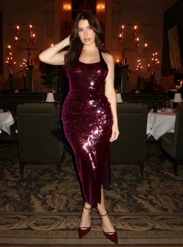 Zara new woman sequin halter - zara,