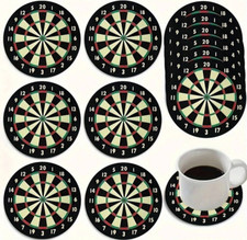 6 x Dartboard Coasters - 10cm