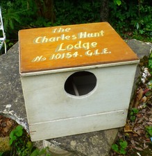 Vintage Masonic Freemason Ballot Voting Box Charles Hunt Lodge