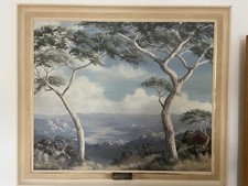 Oil on board landscape by Joan