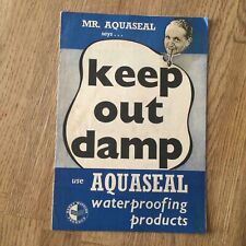 Vintage Aquaseal Waterproofing Products Booklet 1960s