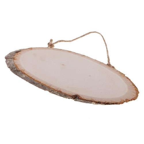 Natural wood trunk oval - natural,