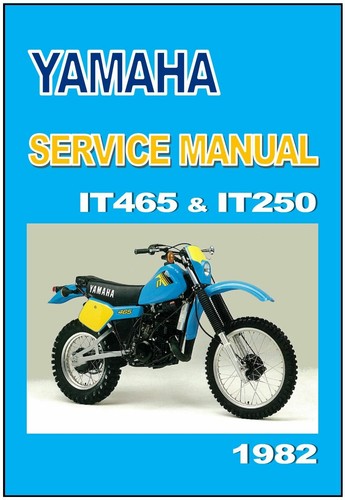 Yamaha workshop manual - manual, it465