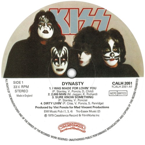 Kiss repro record label - repro,