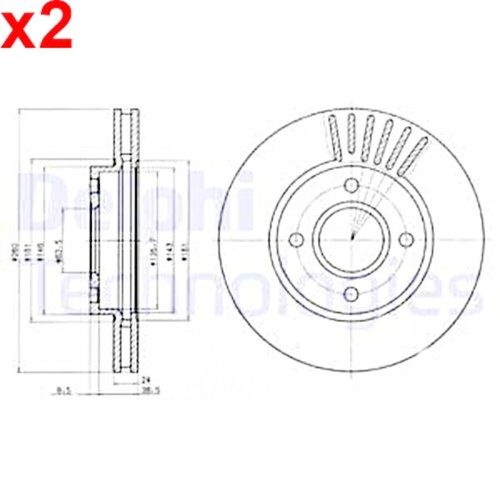 Brake disc delphi fits ford - brake,