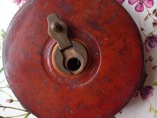 Vintage Large Leather Rabone Chesterman 30M metric TAPE MEASURE with Belt Loop