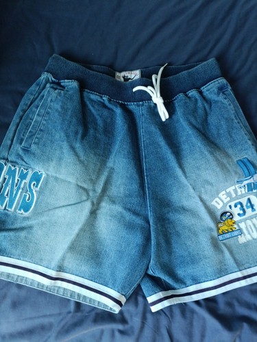 Detroit lions denim shorts - denim,