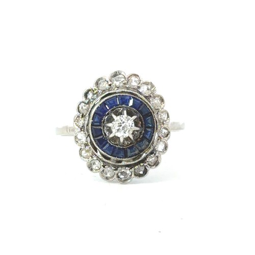 Platinum art deco diamond - platinum,