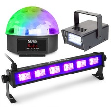 BeamZ Disco Party Light Package with LED Disco Light & Fog Machine