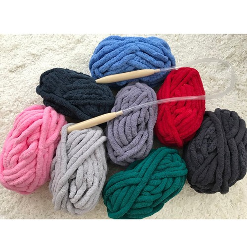 Chunky knit throw handmade - knit,