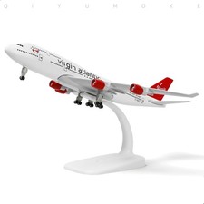 Retro 1/400 16cm Virgin Atlantic B747 Airplane Model Alloy Diecast Aircraft