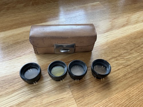 Antique lenses leather case - antique,