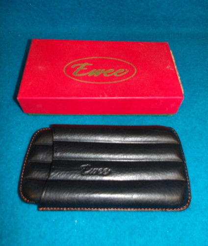 Black leather cigar case - cigar, made