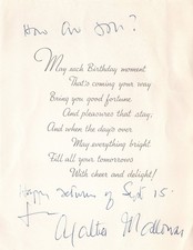 RARE Autograph Note Signed by