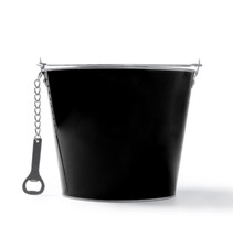 Large Metal Beer Bucket Ice Bucket Cooler Tub with Built In Bottle Opener