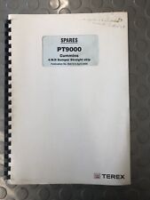 TEREX PT9000 CUMMINGS 4WD DUMPER SPARES MANUAL ORIGINAL BOOK 