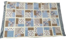HOMEMADE PATCHWORK Disappearing 9 Patch Nursery COT, CHILDS FLOOR MAT LAP QUILT