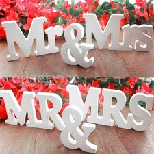 NEW Mr & Mrs Wooden Letter