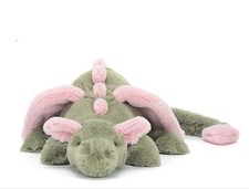 Malachy Dragon Exclusive Green/Pink Plush &Brand New with Tags
