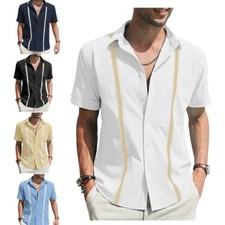 Mens Short Sleeve Cuban