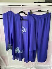 Simon Ellis, Chiffon Trousers, Longline Overtop, Scarf, Royal Blue, 18 Wedding