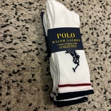 Polo Ralph Lauren White Socks Pack 3 Pairs These are BPP technical BNWT rrp £45