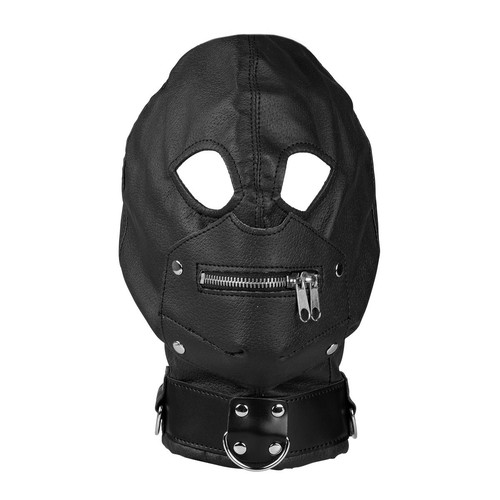 Gimp mask bondage hood - hood, black