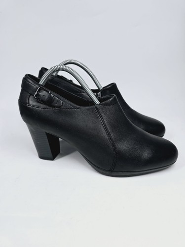 Clarks black leather - black, brynn