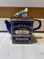 Farrah’s Original Harrogate Toffee Swineside Teapottery Ceramic Novelty Tea Pot