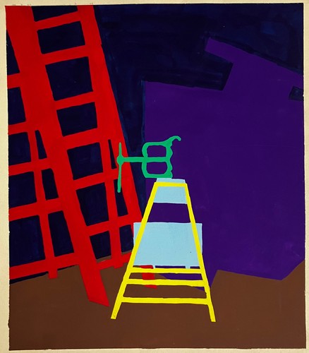 Vintage gouache painting - vintage,