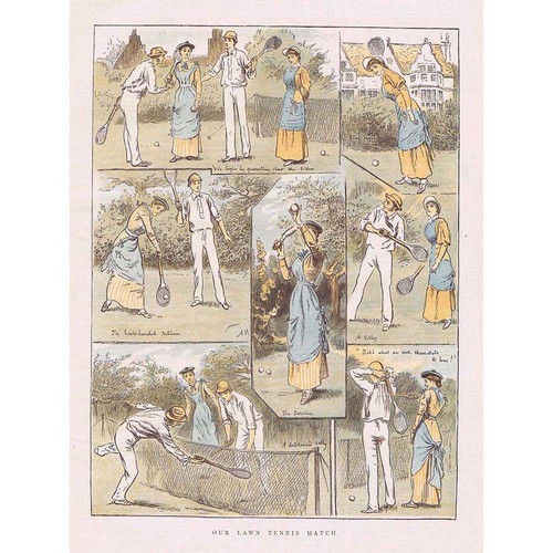 Victorian lawn tennis match - tennis,