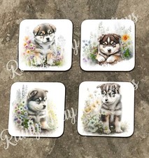 Malamute puppy design wooden